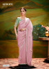 Pink Pure Tissue Organza Embroidered Sequence Worked Saree