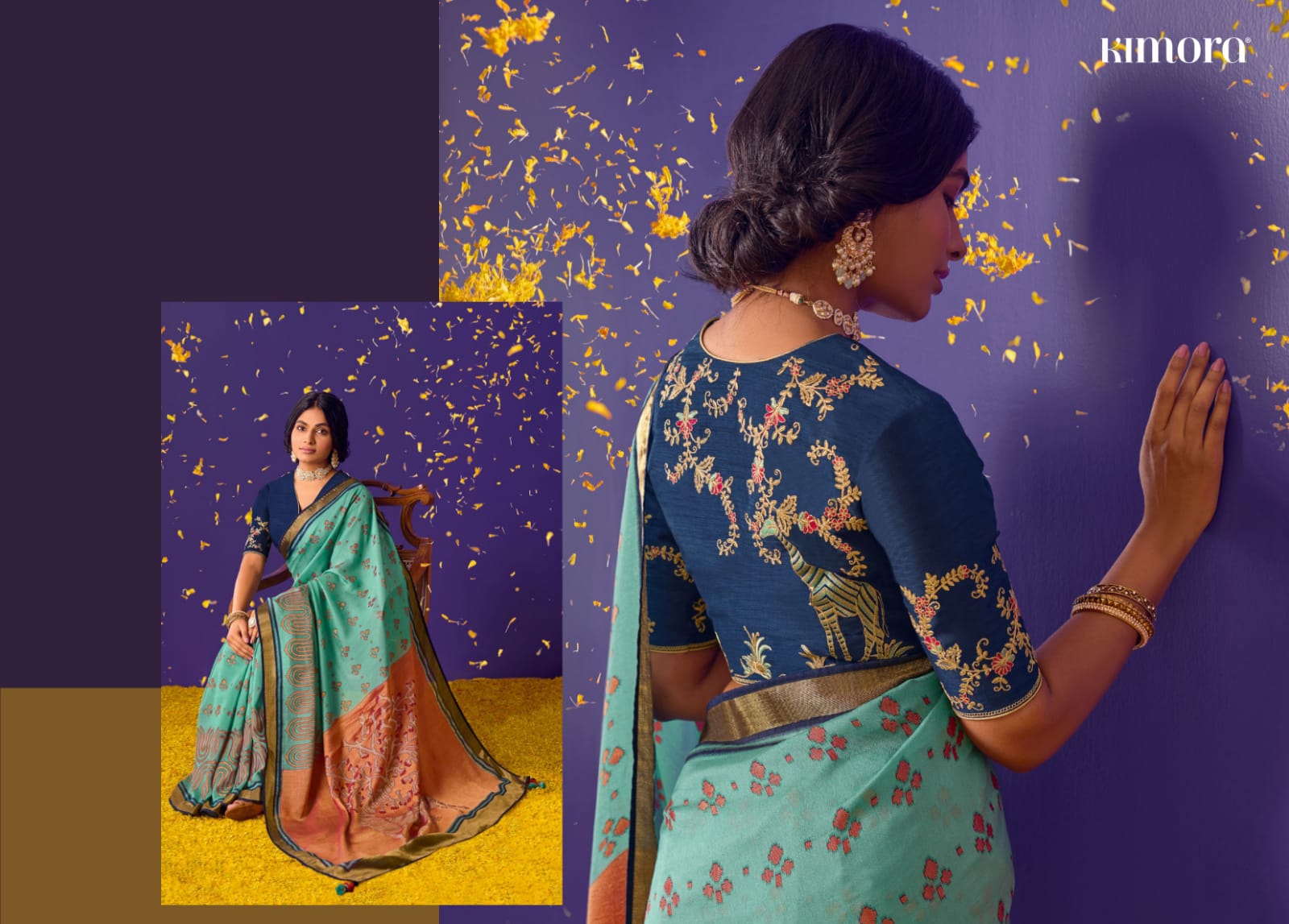 Soft Brasso Silk Paithani Printed With Designer Worked Blouse Saree