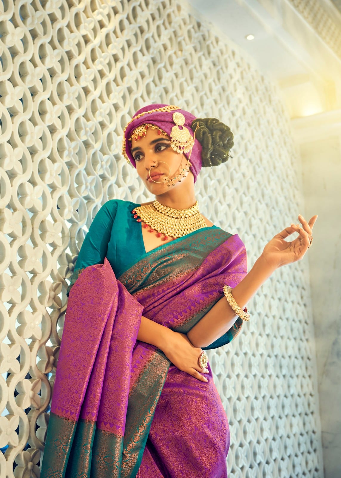 Pure Banarasi Silk Zari Weaved Body Rich Pallu Saree