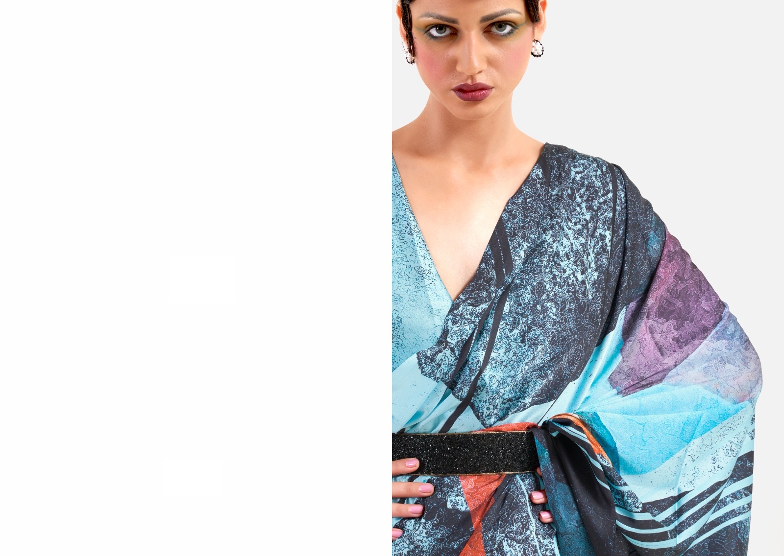 Pure Satin Crepe Silk Digital Printed Saree