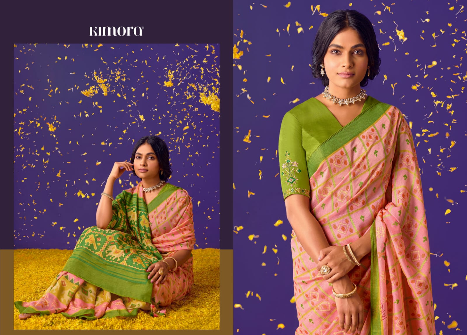 Soft Brasso Silk Paithani Printed With Designer Worked Blouse Saree