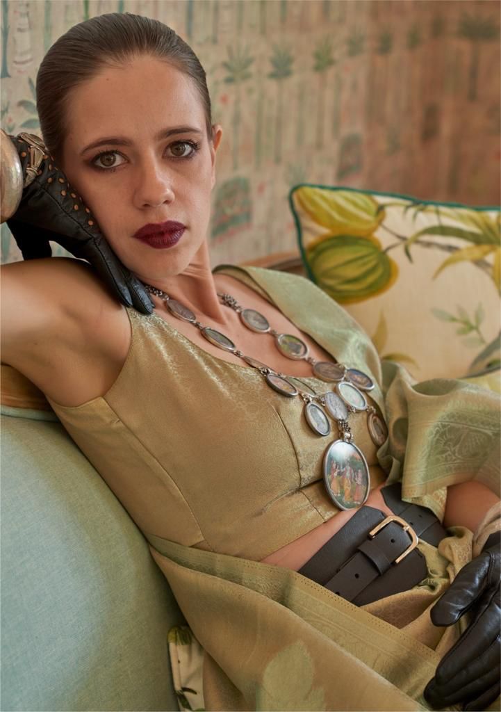 Pure Banarasi Satin Tissue Nylon Handloom Weaved Sarees