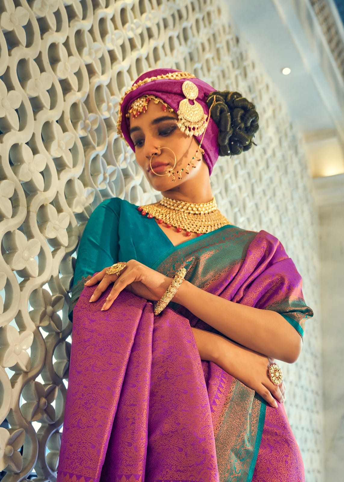 Pure Banarasi Silk Zari Weaved Body Rich Pallu Saree