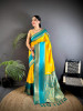 Gold Premium Soft Silk Zari Weaved Narayan Border Saree