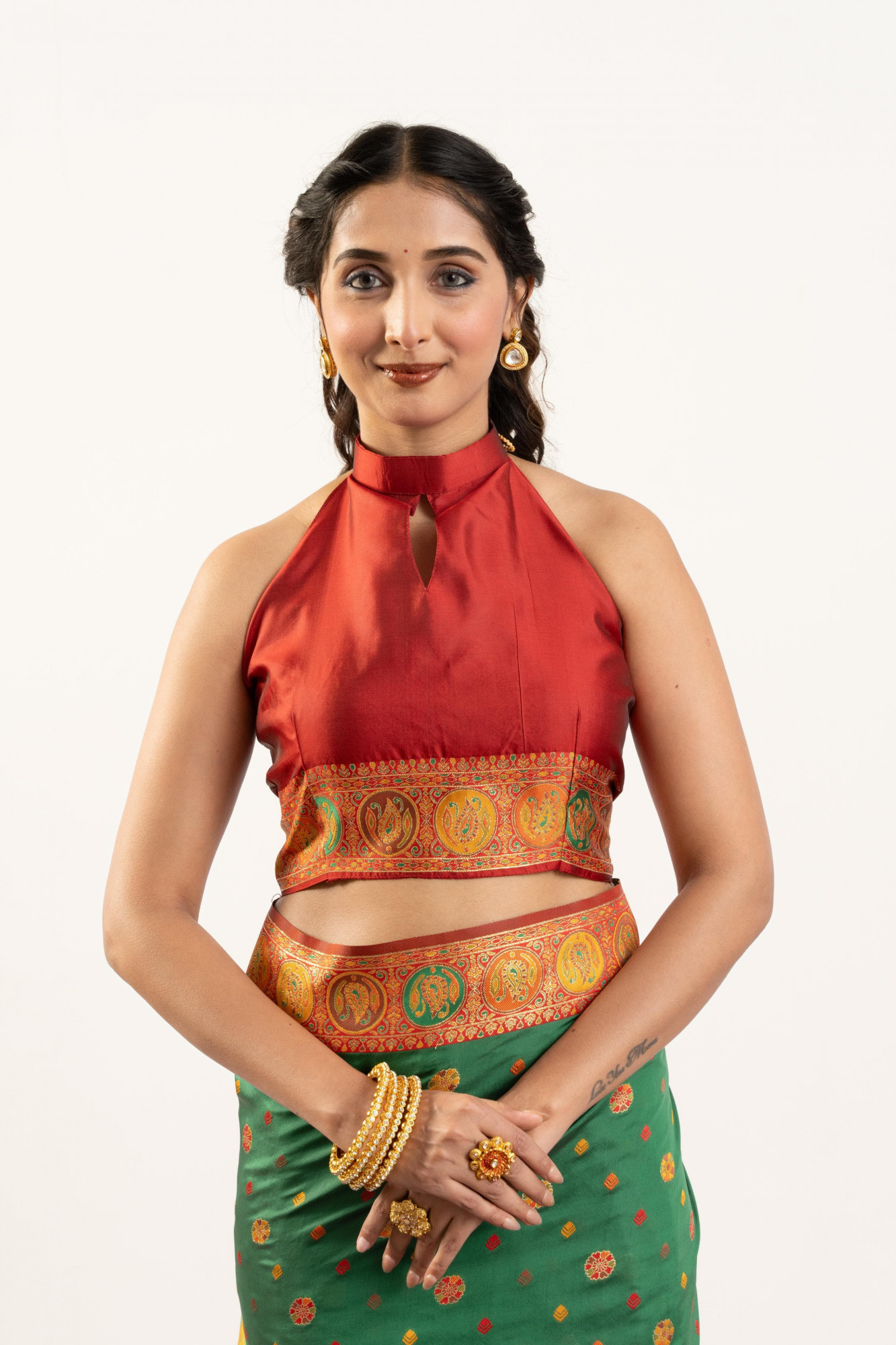 Green Pure Banarasi Pashmina Silk Resham Zari Weaved Saree