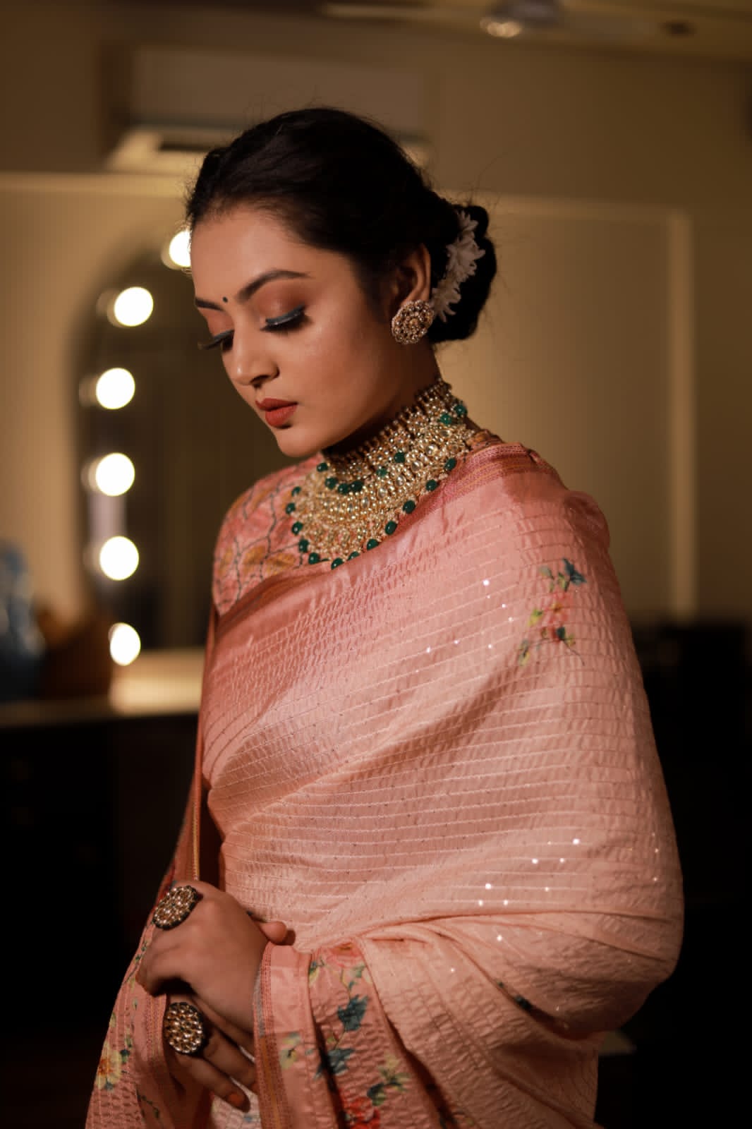 Sparkle Silk Designer Crochet Sequence Saree