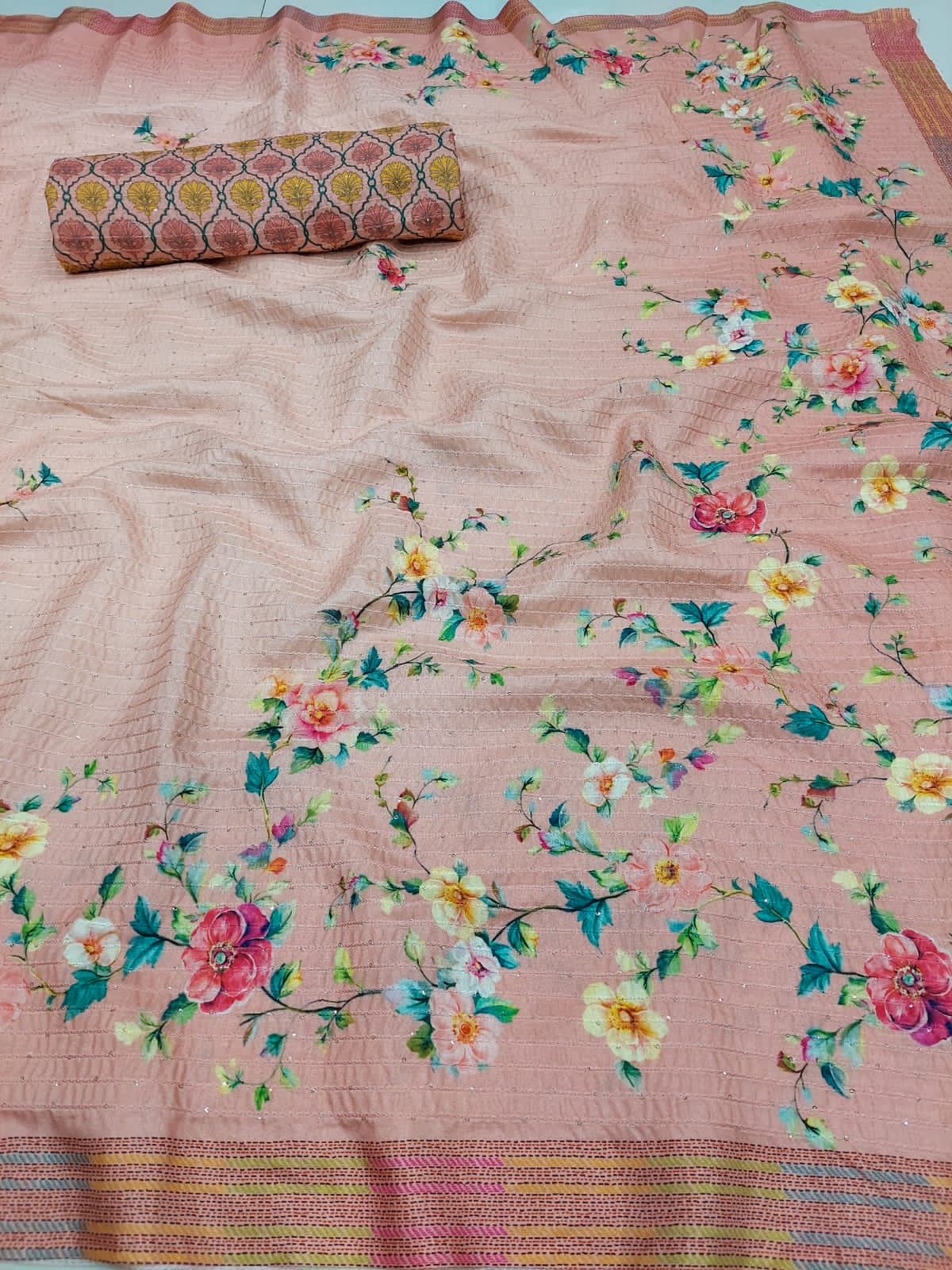 Sparkle Silk Designer Crochet Sequence Saree