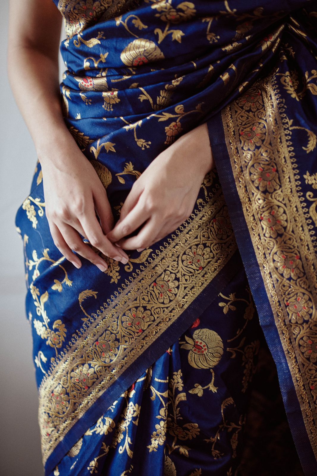 Pure Banarasi Silk All Over Gold Zari And Meena Weaved Saree