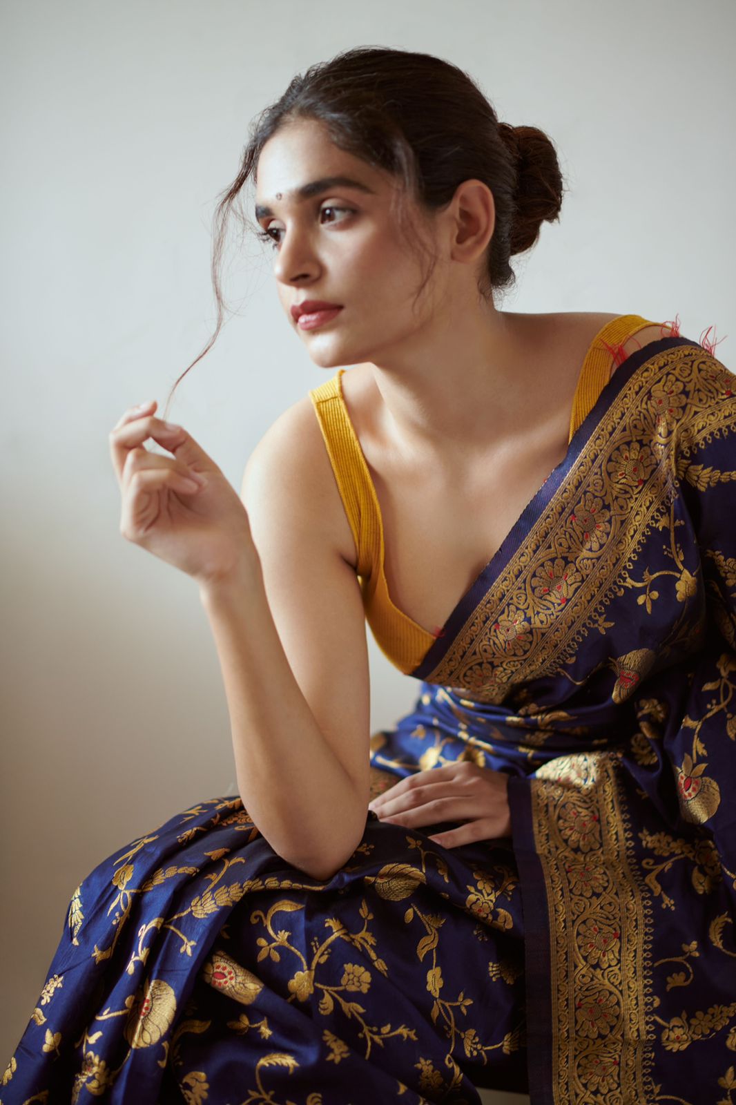 Pure Banarasi Silk All Over Gold Zari And Meena Weaved Saree