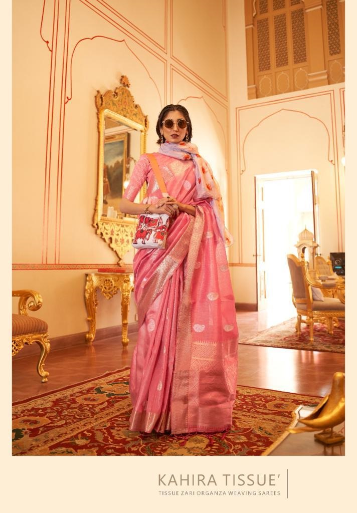 Pure Tissue Organza Zari Weaved Saree