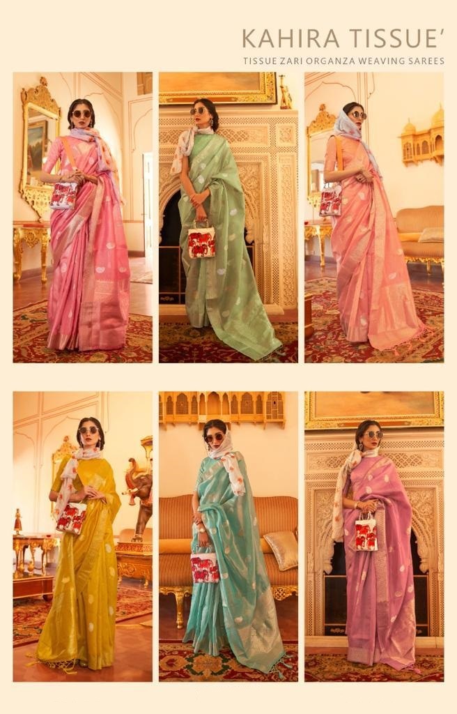 Pure Tissue Organza Zari Weaved Saree