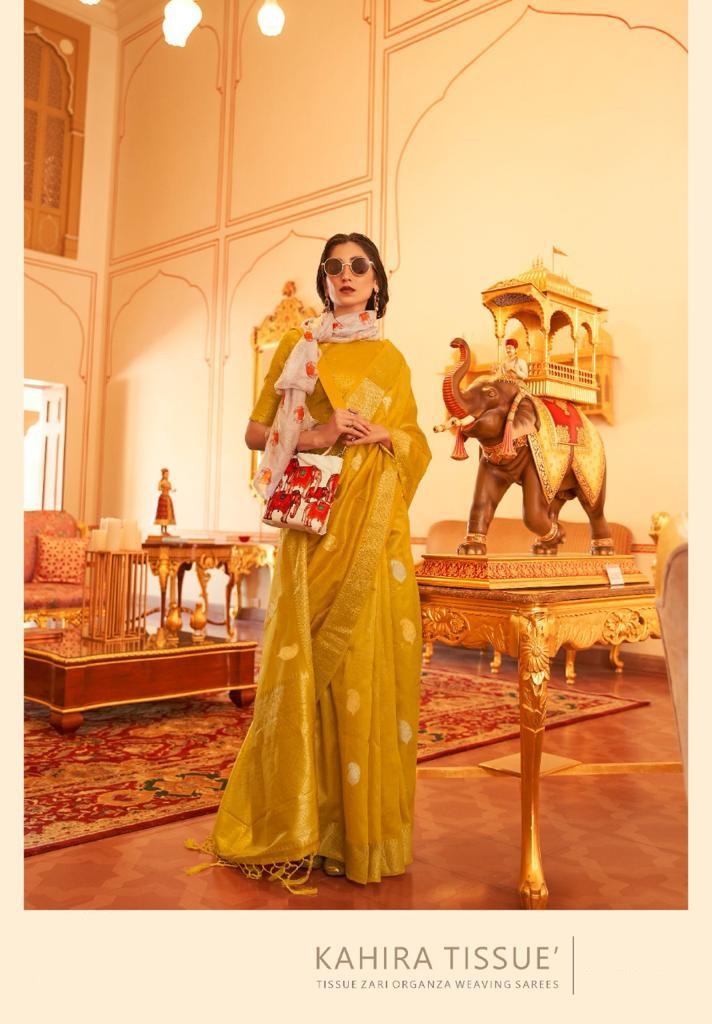 Pure Tissue Organza Zari Weaved Saree