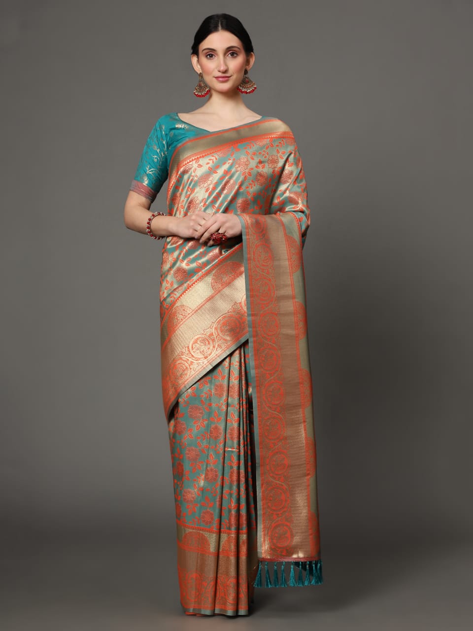 Banarasi Silk Saree All Over Zari Weaved Body And Rich Pallu