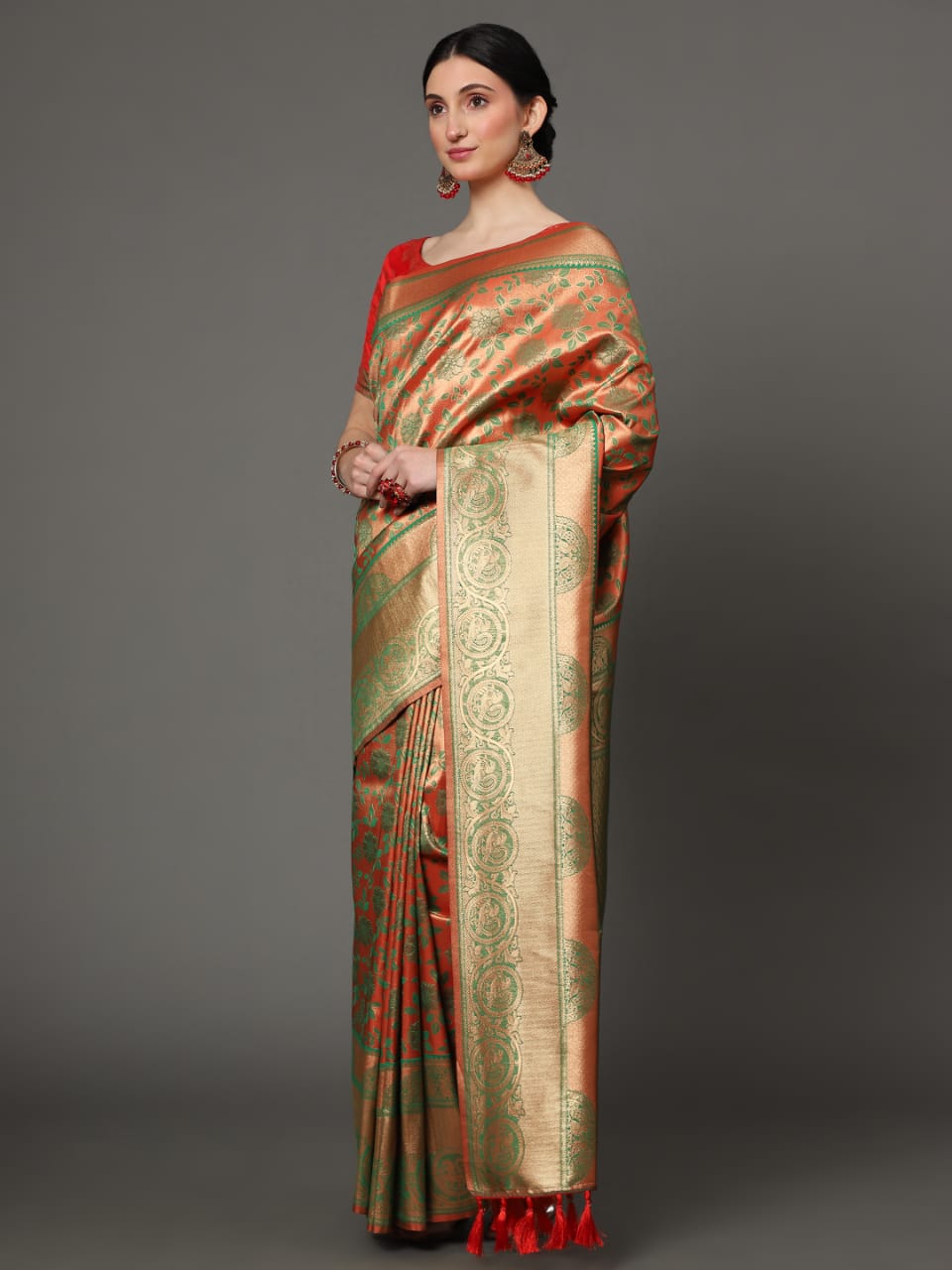 Banarasi Silk Saree All Over Zari Weaved Body And Rich Pallu