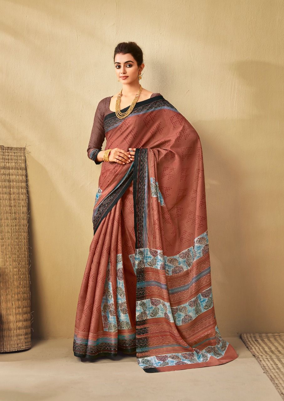Kantha Silk Digital Printed Sarees