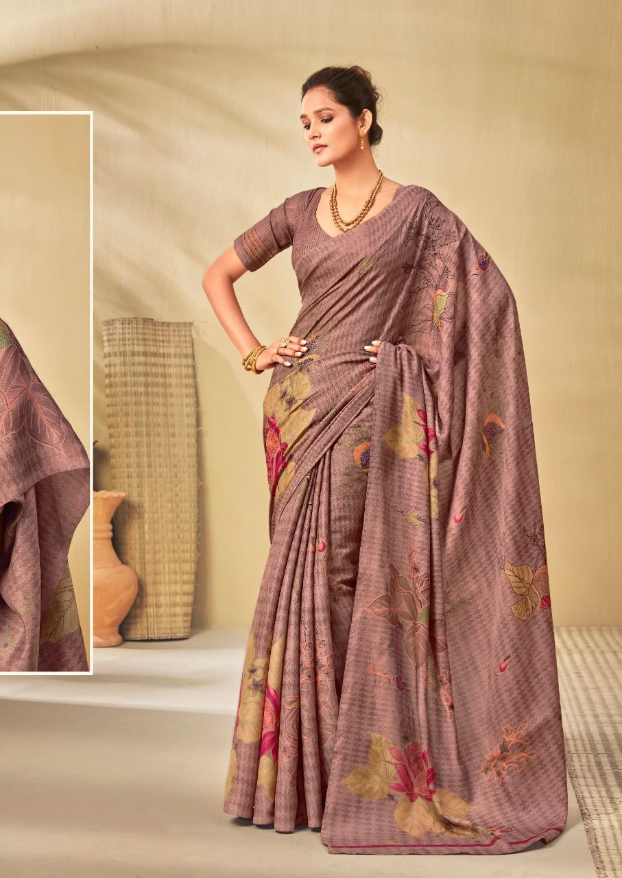 Kantha Silk Digital Printed Sarees