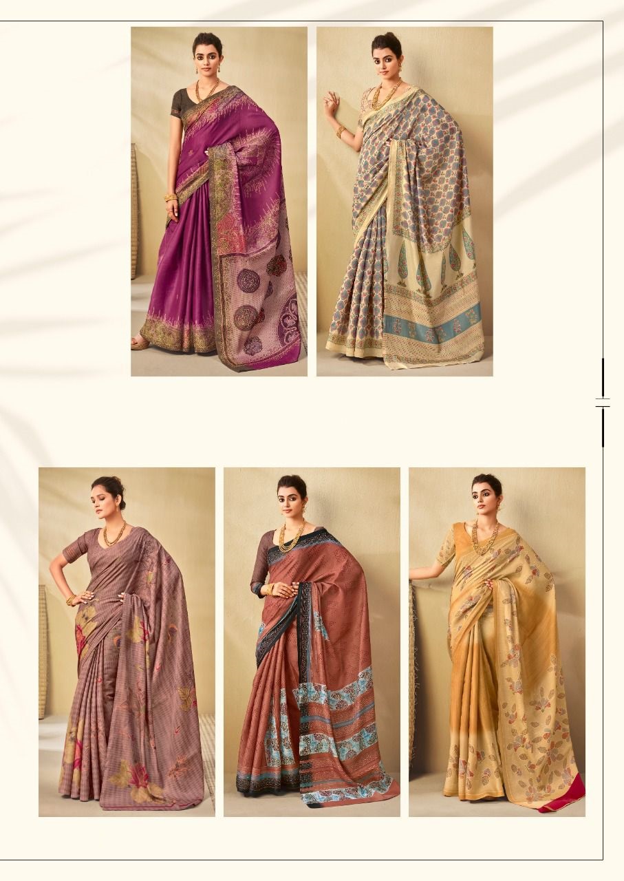 Kantha Silk Digital Printed Sarees