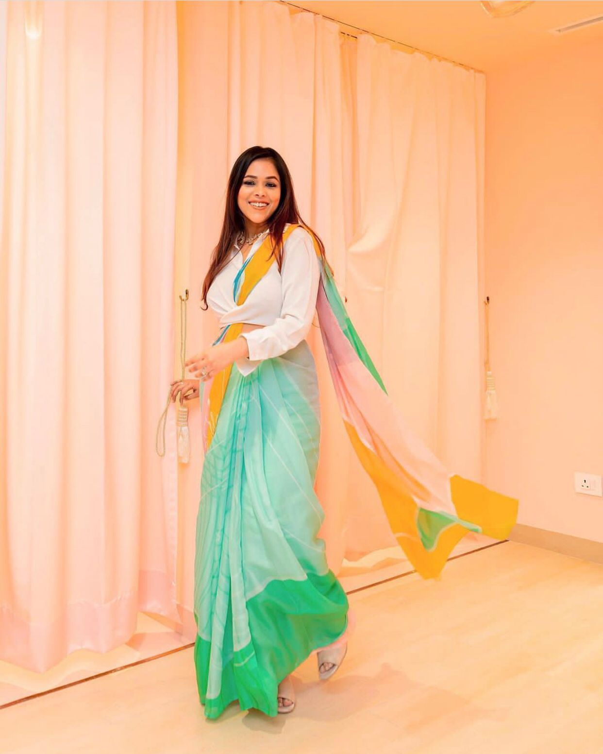 Satin Silk Digital Printed Saree