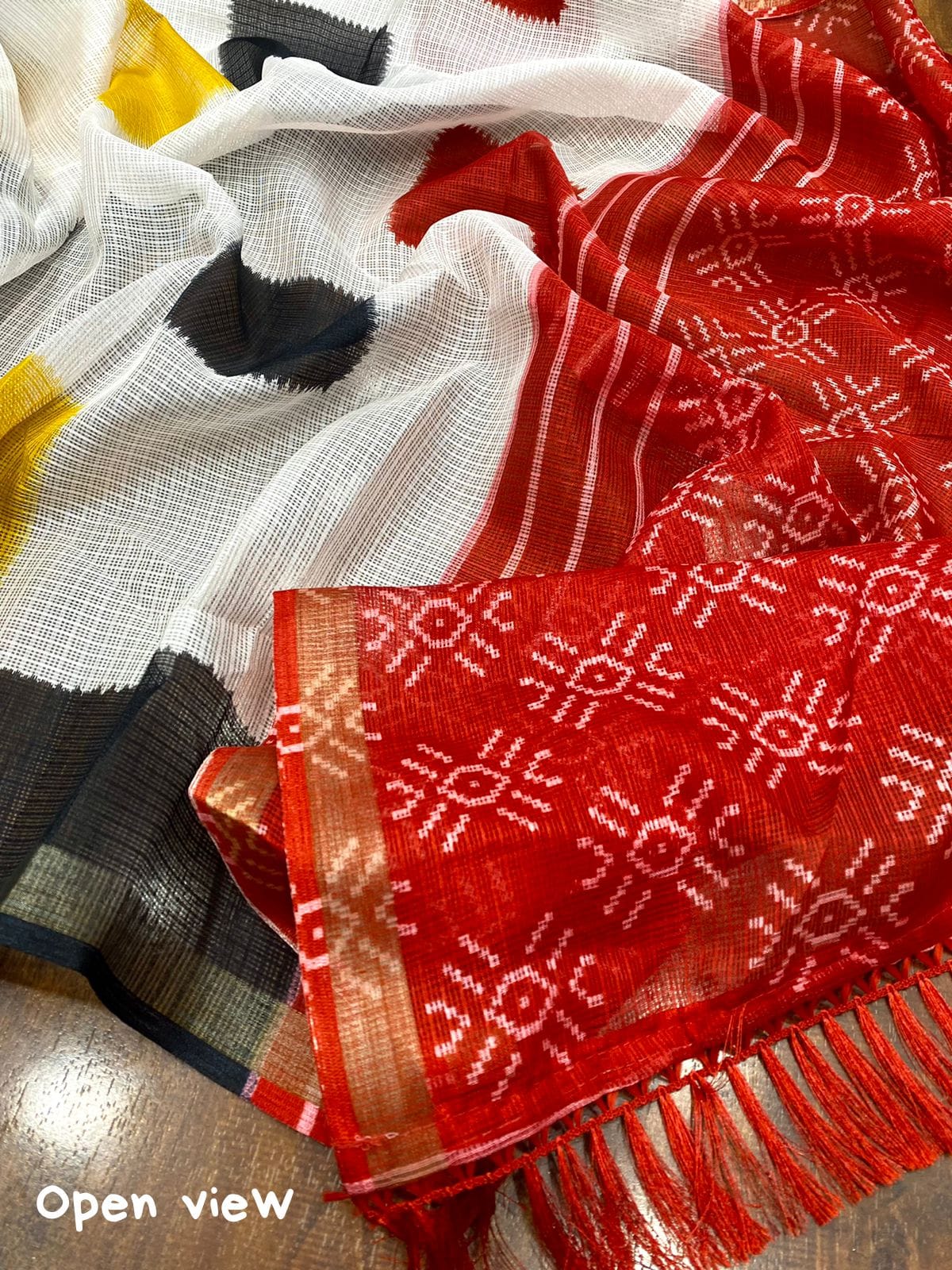 Cotton Kota Doriya Digital Printed Sarees With Tassels On Pallu