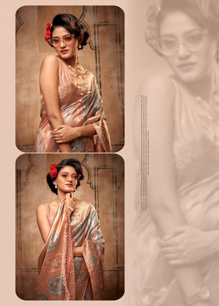 Pure Organza Silk Rainbow Multi Color Zari Weaved Saree