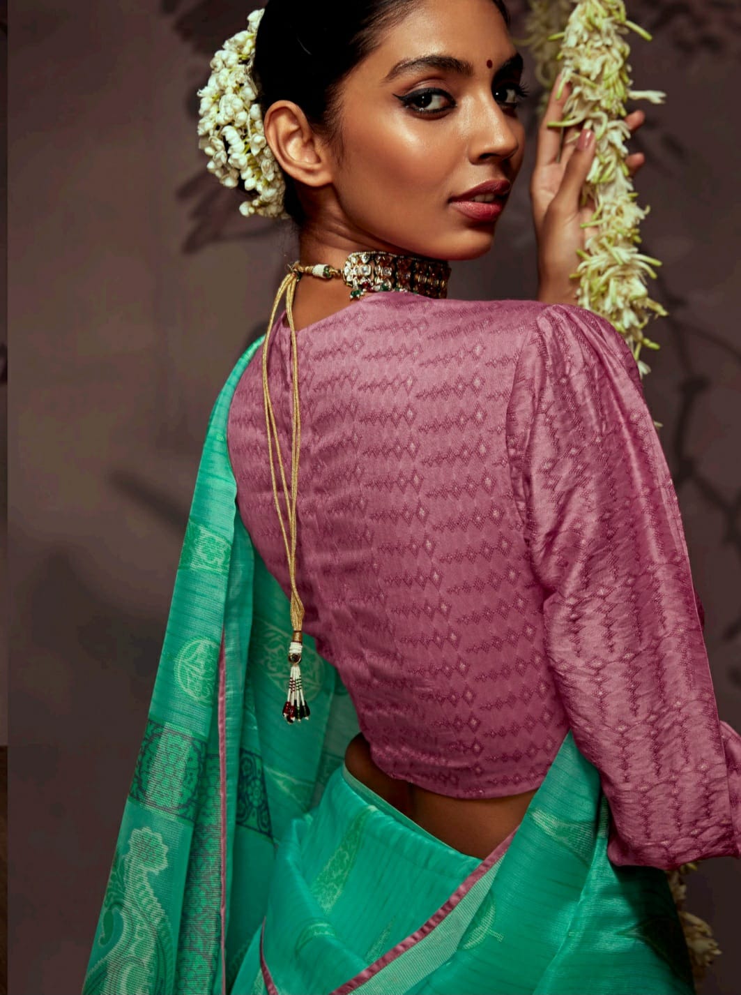 Soft Brasso Organza Silk Sarees With Designer Blouse