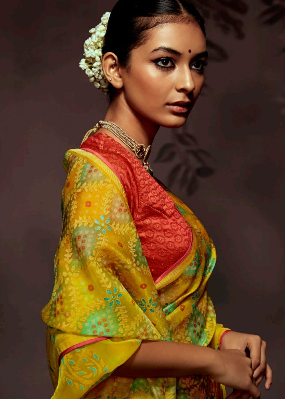 Soft Brasso Organza Silk Sarees With Designer Blouse