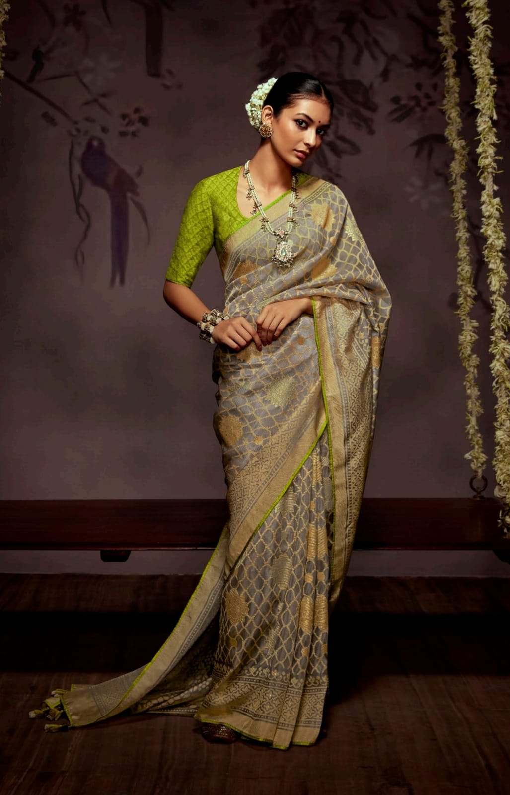 Soft Brasso Organza Silk Saree With Designer Blouse