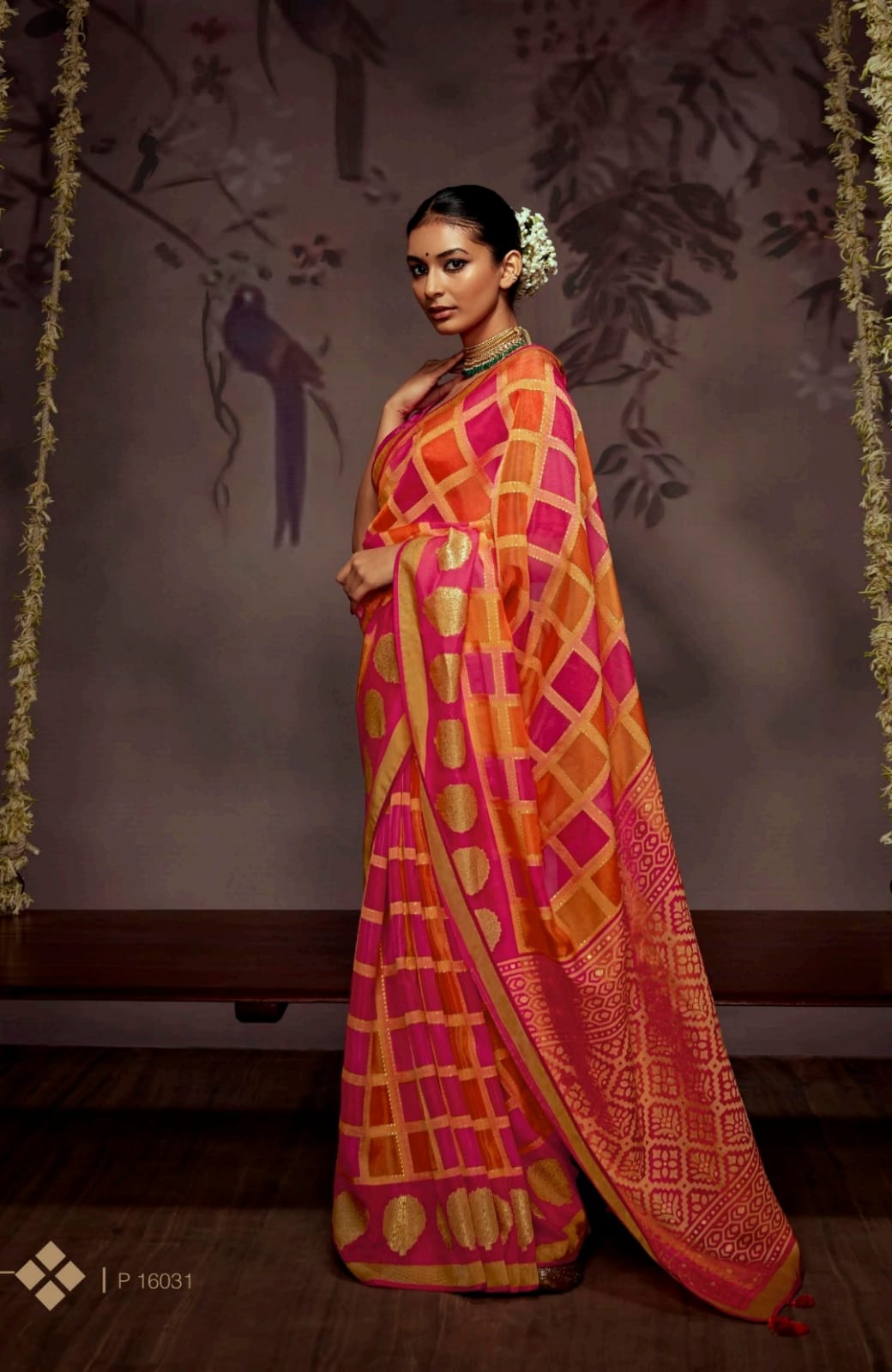 Soft Brasso Organza Silk Sarees With Designer Blouse