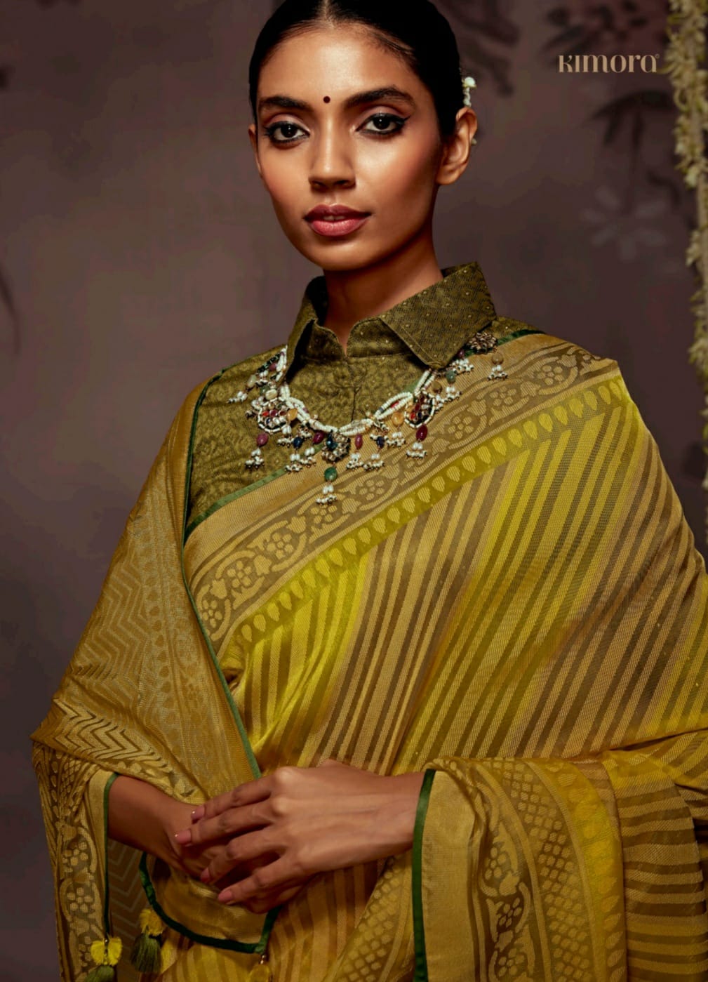 Soft Brasso Organza Silk Sarees With Designer Blouse