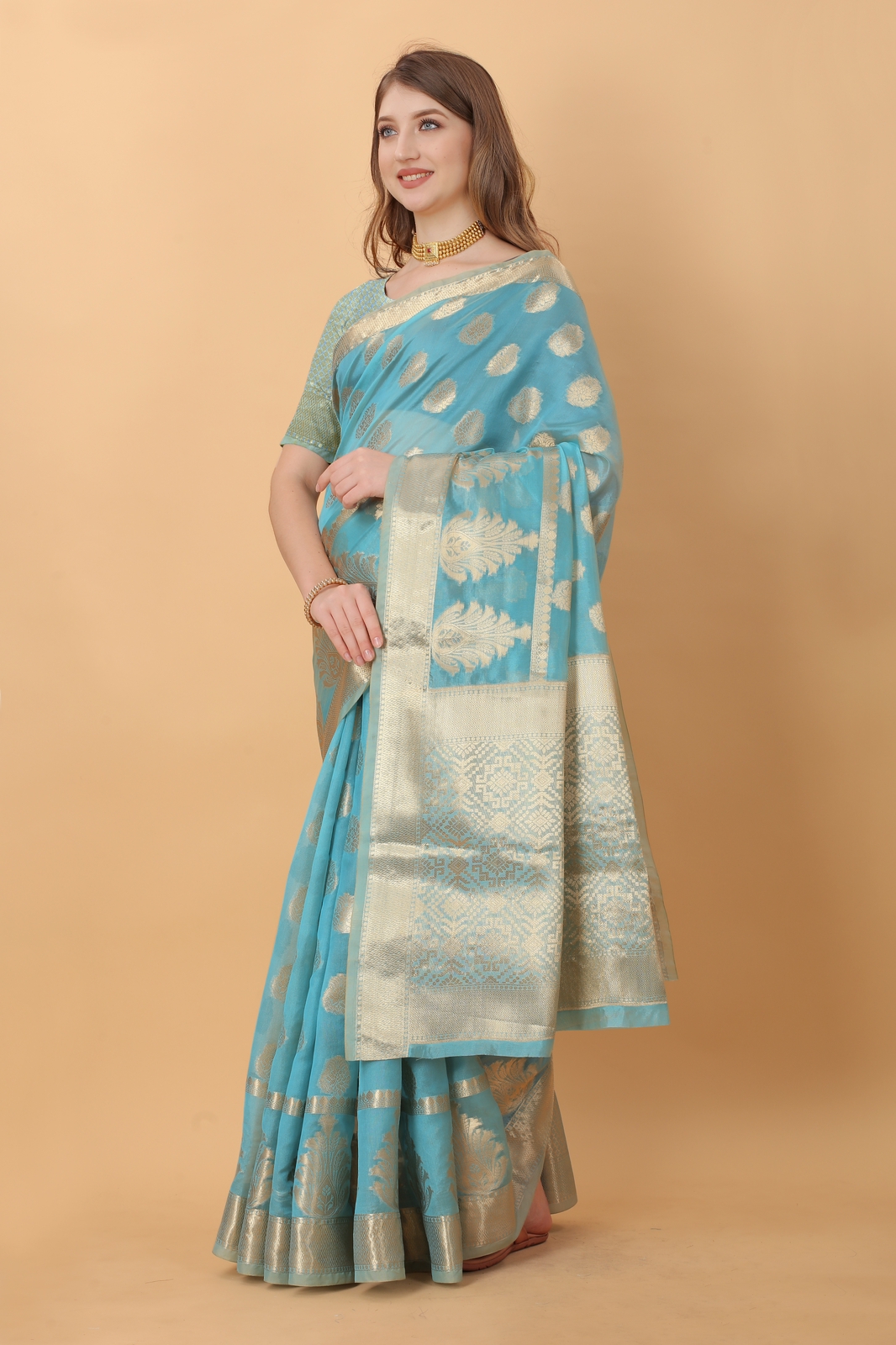 Pure Organza Silk Zari Weaved Saree