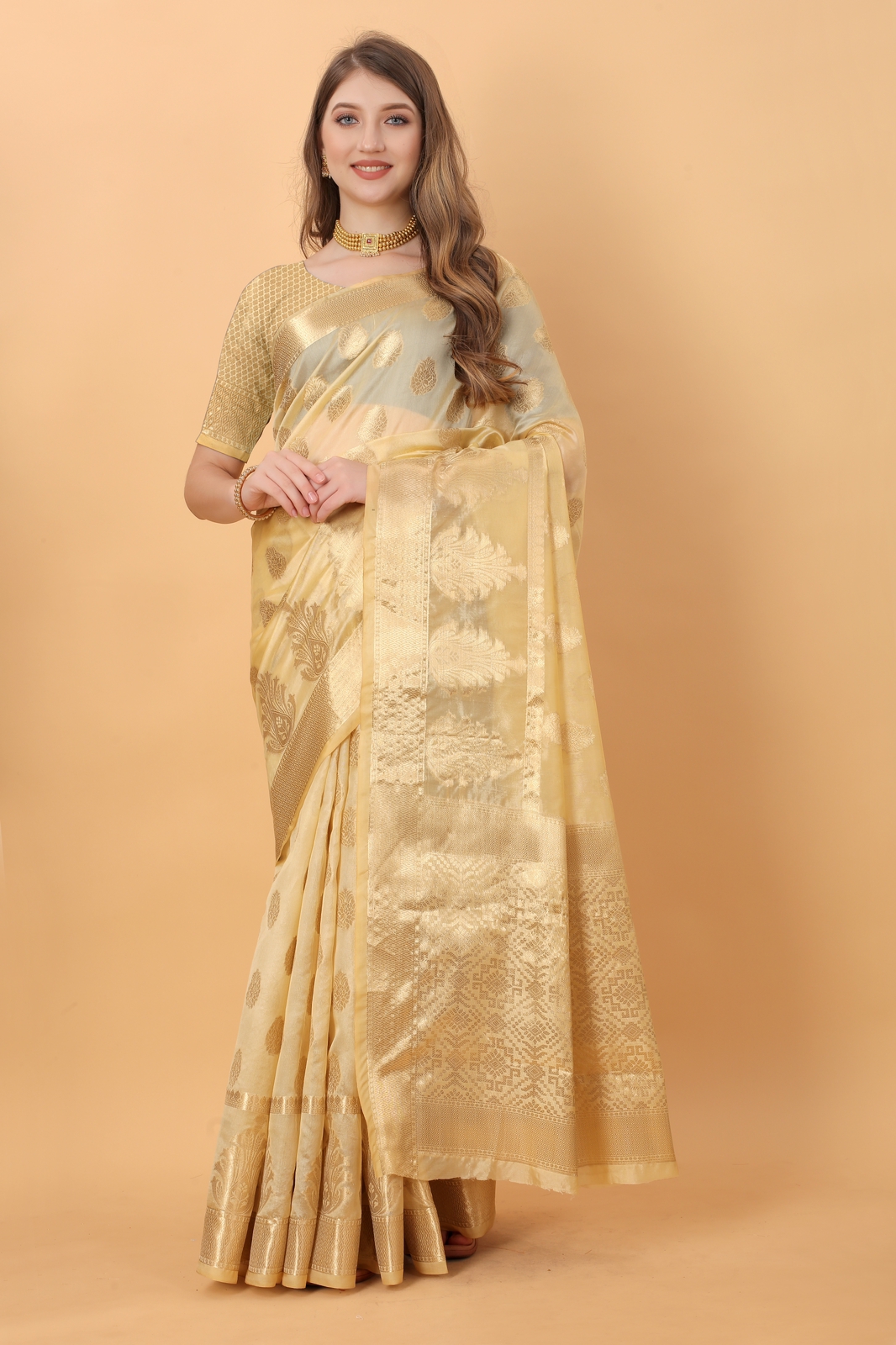 Pure Organza Silk Zari Weaved Saree