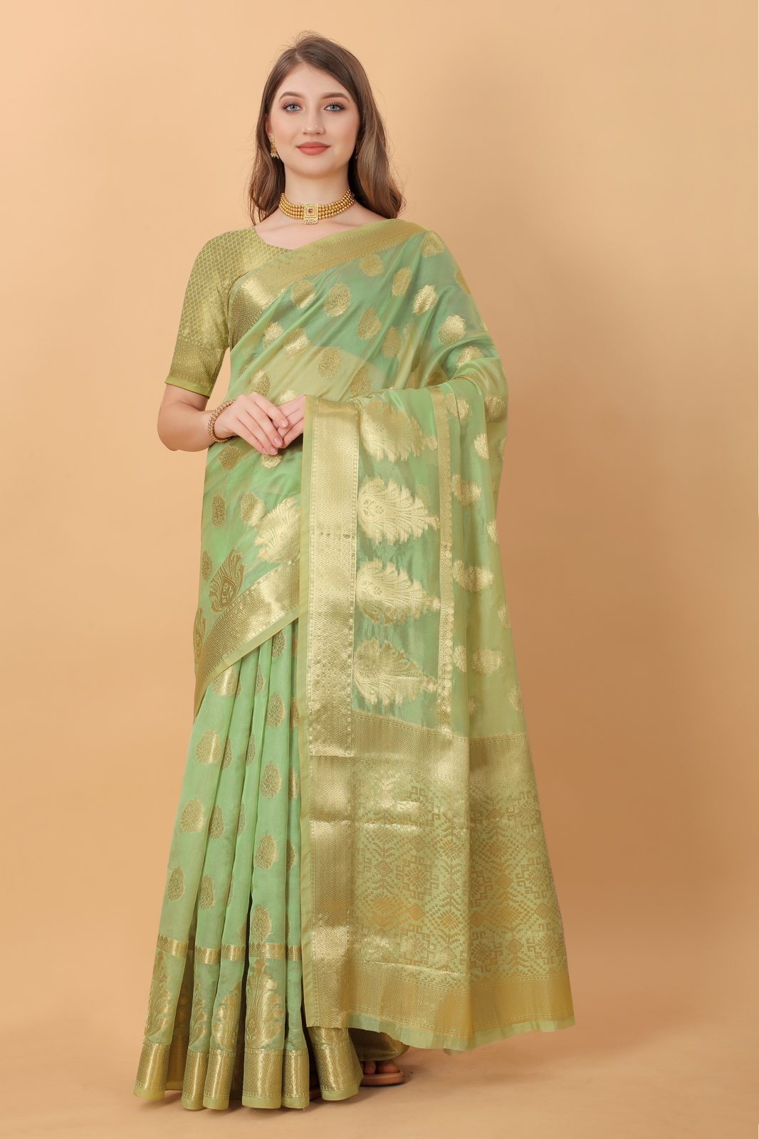 Pure Organza Silk Zari Weaved Saree