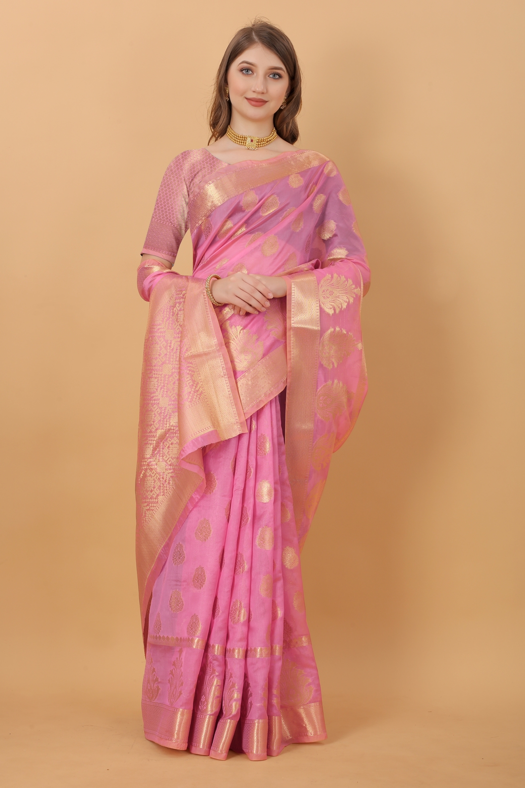 Pure Organza Silk Zari Weaved Saree