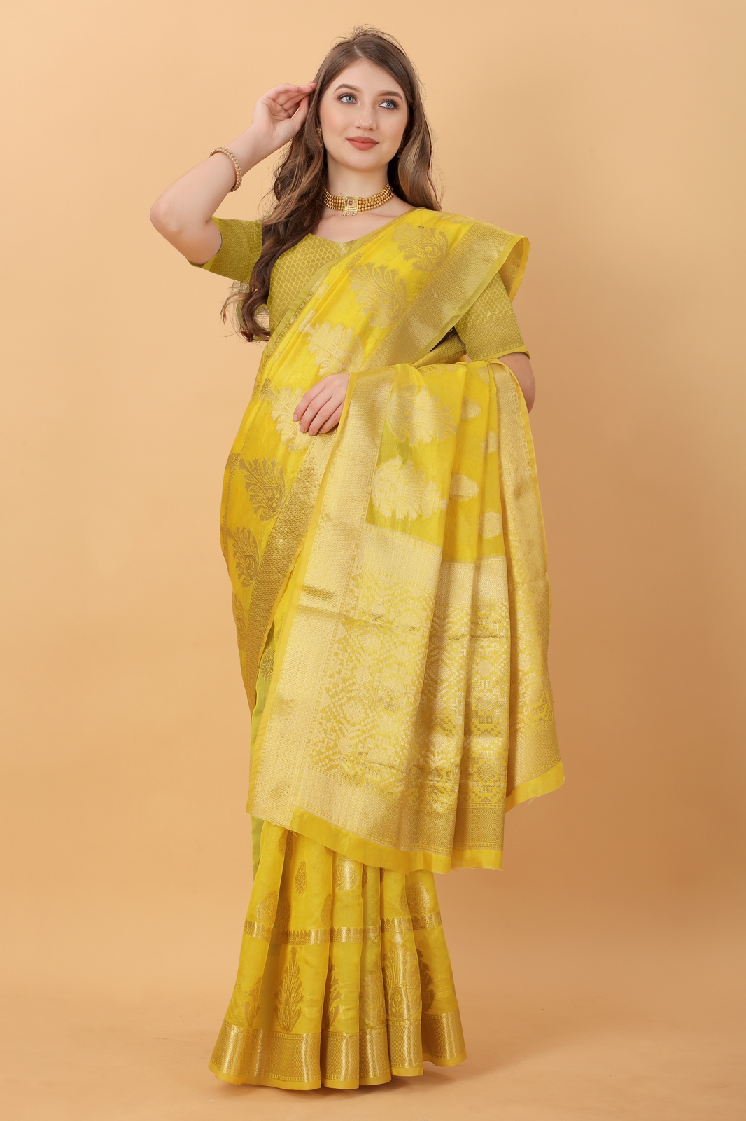 Pure Organza Silk Zari Weaved Saree