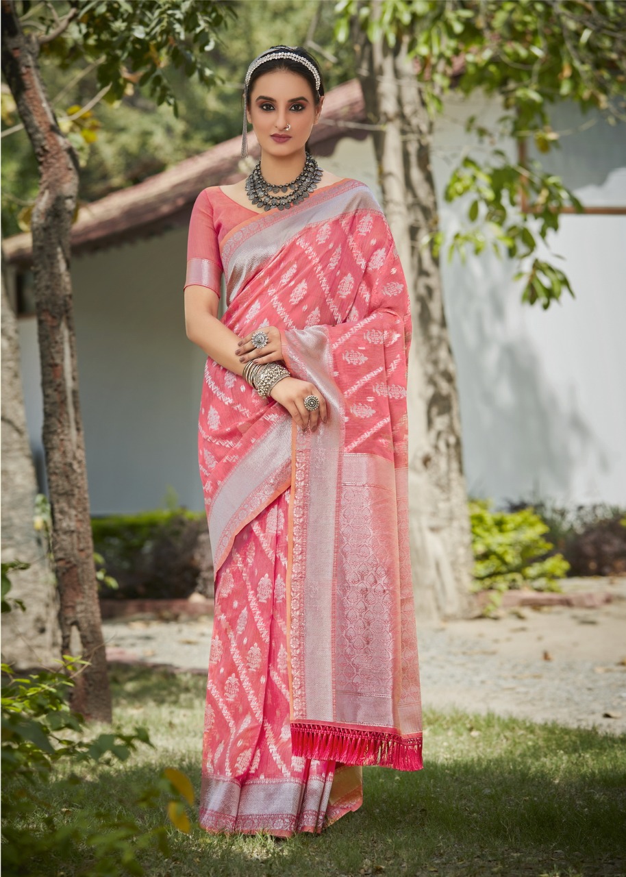 Pure Banarasi Silk All Over Silver Zari Weaved Rich Pallu