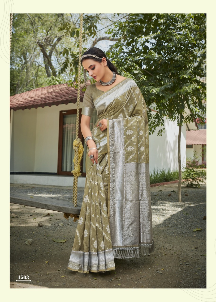 Pure Banarasi Silk All Over Silver Zari Weaved Rich Pallu