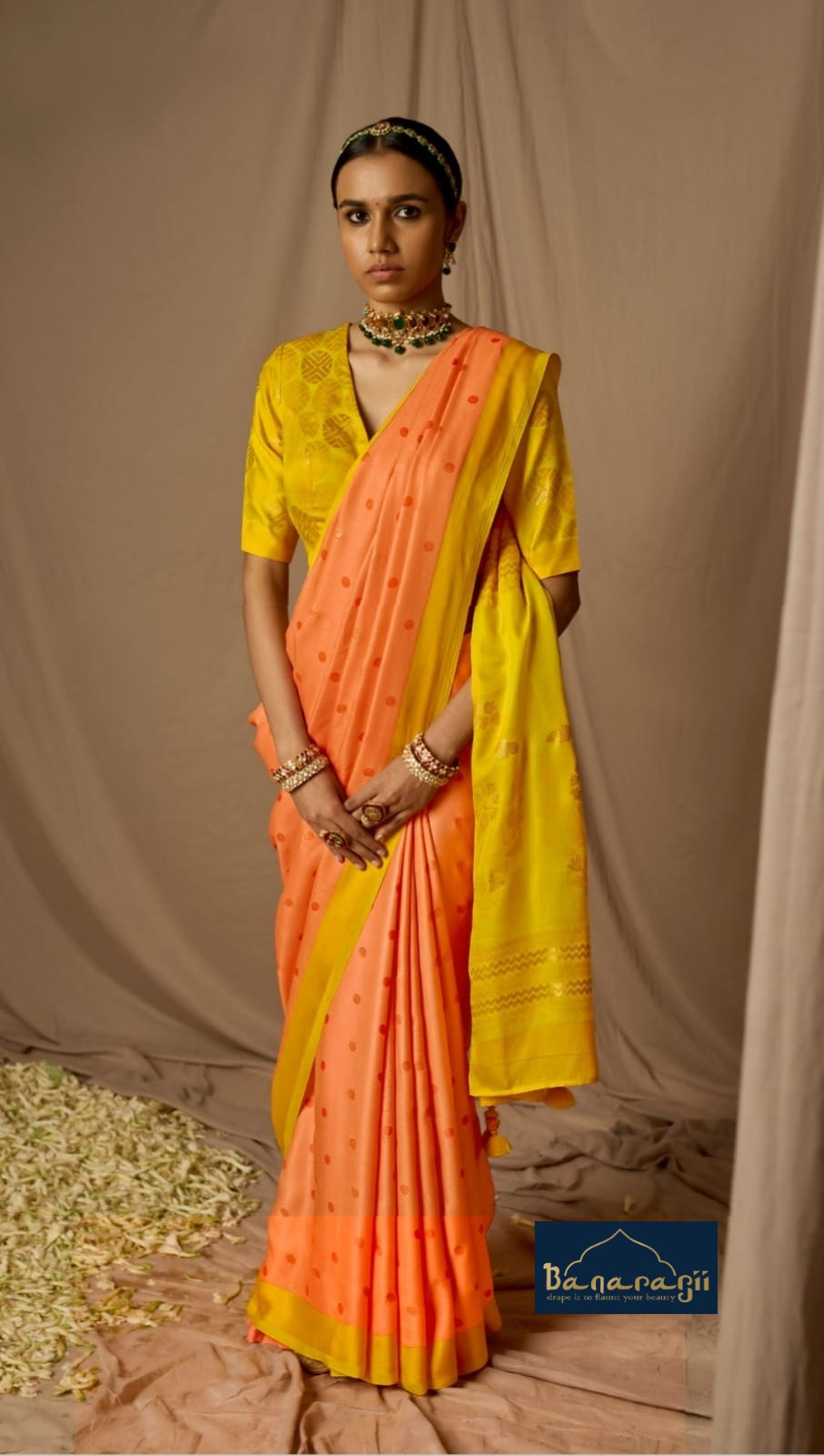 Pure Banarasi Brasso Silk Zari Weaved Saree