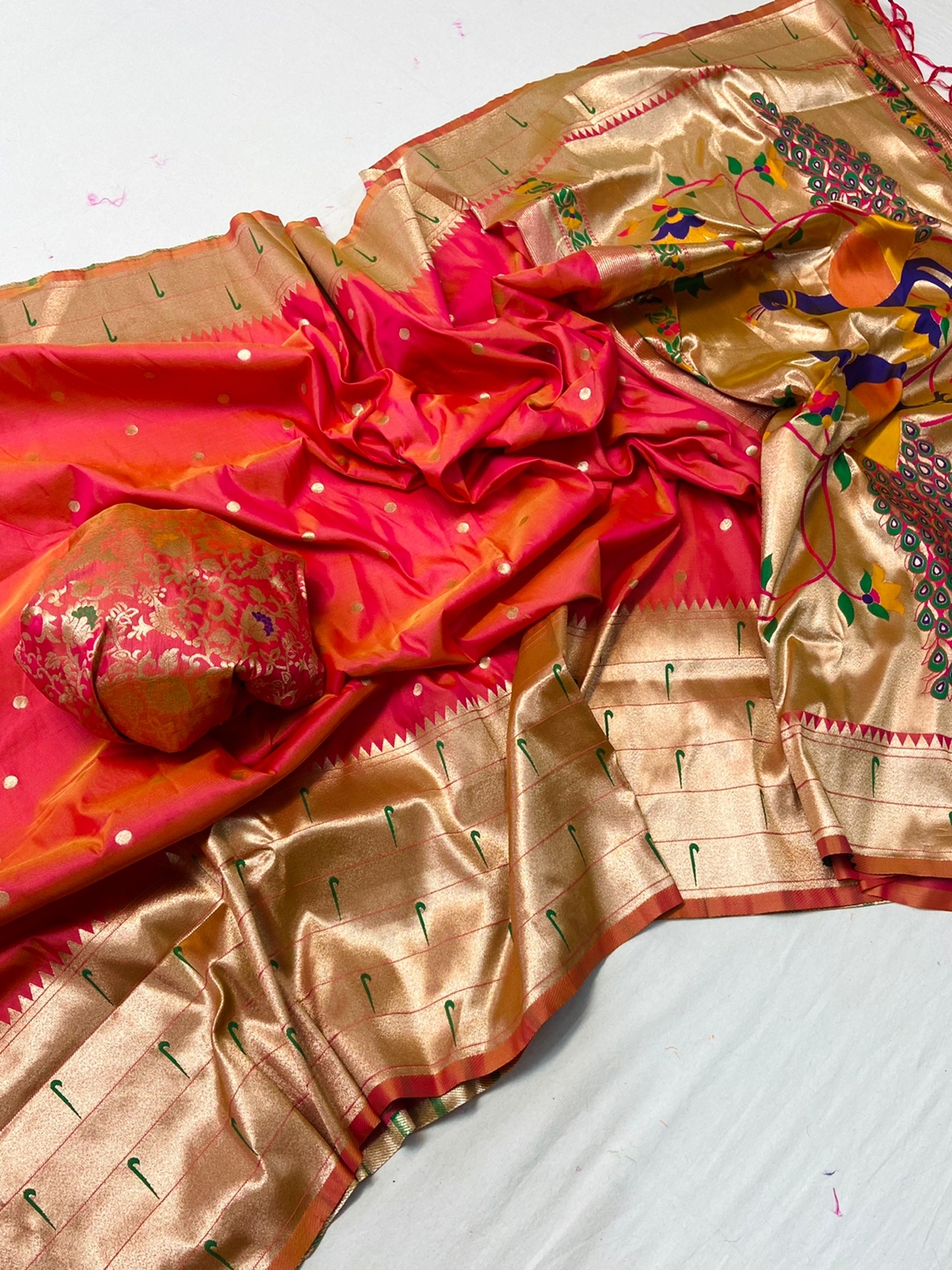 Pure Banarasi Paithani Silk Rich Zari Weaved Saree