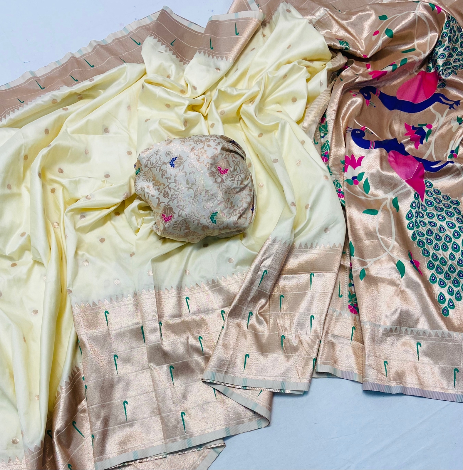 Pure Banarasi Paithani Silk Rich Zari Weaved Saree