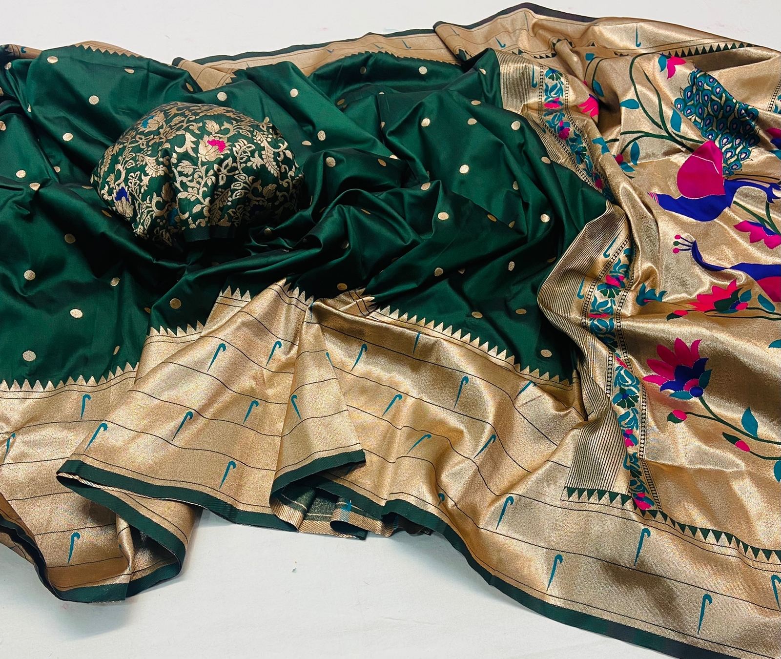 Pure Banarasi Paithani Silk Rich Zari Weaved Saree