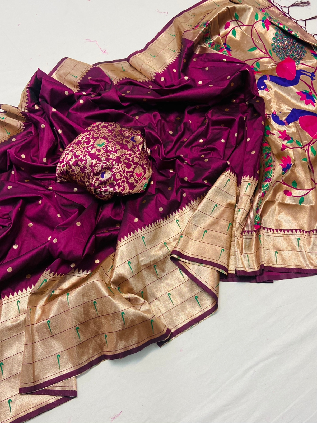 Pure Banarasi Paithani Silk Rich Zari Weaved Saree