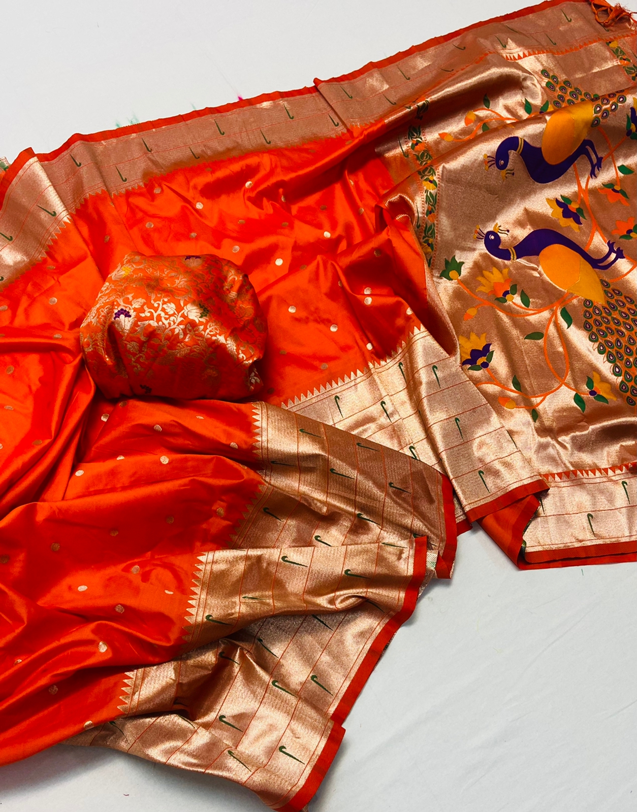 Pure Banarasi Paithani Silk Rich Zari Weaved Saree