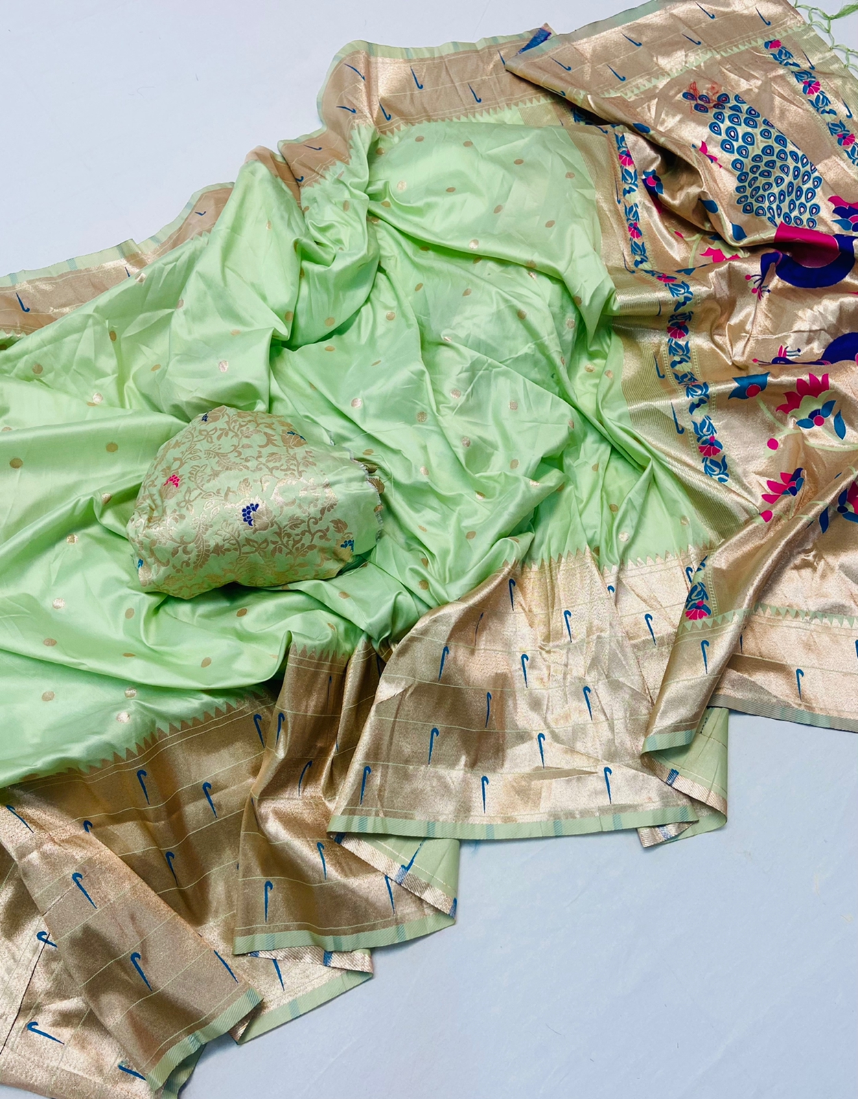 Pure Banarasi Paithani Silk Rich Zari Weaved Saree