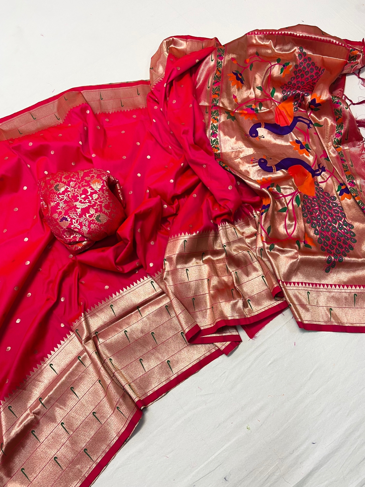 Pure Banarasi Paithani Silk Rich Zari Weaved Saree