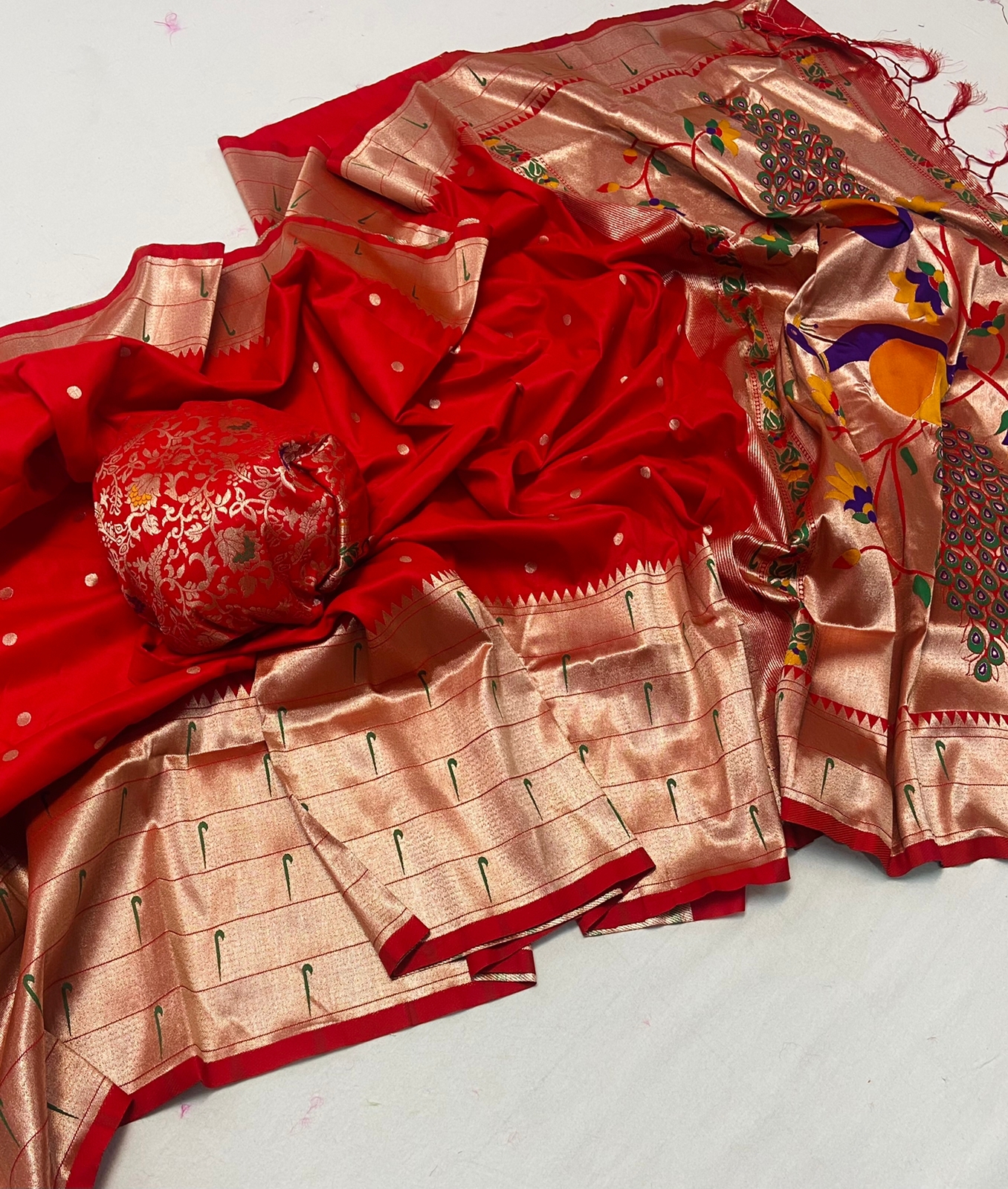 Pure Banarasi Paithani Silk Rich Zari Weaved Saree