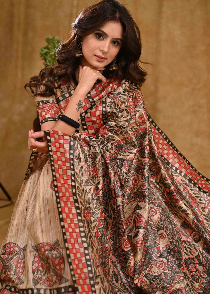 Pure Modal Silk All Over Printed Saree