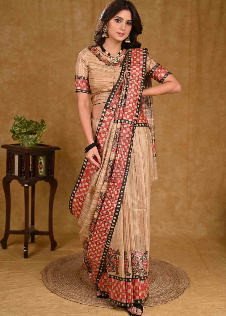 Pure Modal Silk All Over Printed Saree