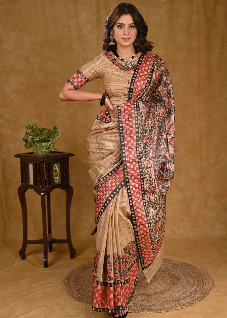 Pure Modal Silk All Over Printed Saree