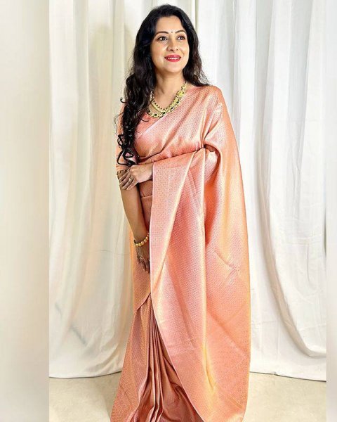 Image of Pure Banarasi Silk All Over Zari Weaved Saree