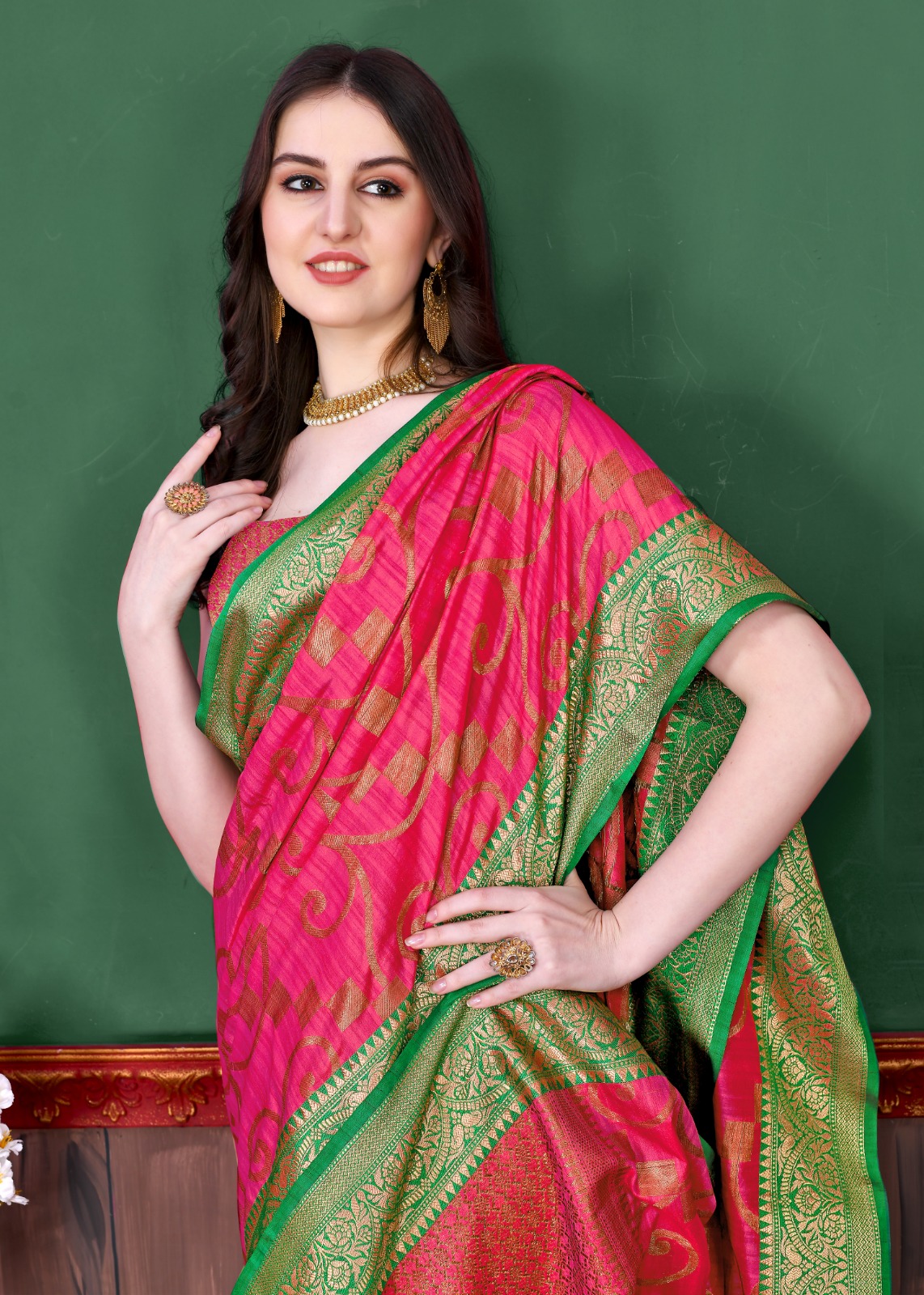 Banarasi Silk All Over Rich Zari Weaved Body And Pallu Saree